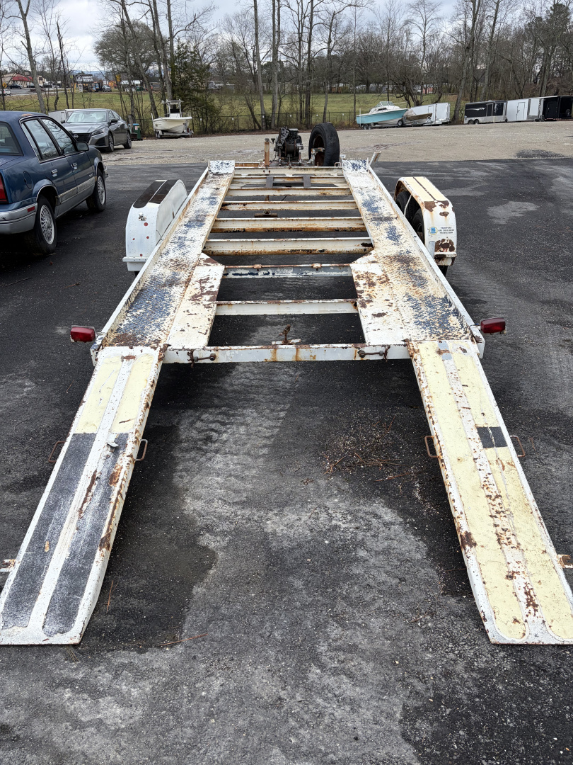 Used 1986 Southern Draw 7X20 Open Car Hauler Steel Trailer - 7K GVWR