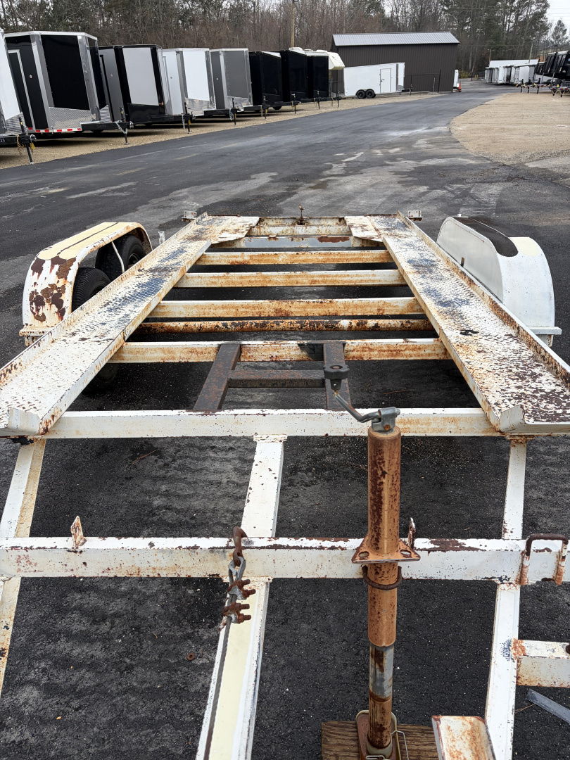 Used 1986 Southern Draw 7X20 Open Car Hauler Steel Trailer - 7K GVWR