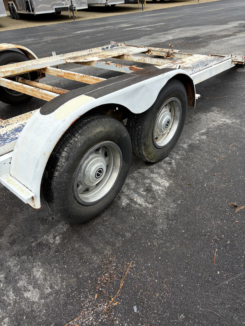Used 1986 Southern Draw 7X20 Open Car Hauler Steel Trailer - 7K GVWR