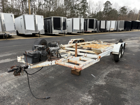Used 1986 Southern Draw 7X20 Open Car Hauler Steel Trailer - 7K GVWR