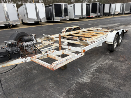 Used 1986 Southern Draw 7X20 Open Car Hauler Steel Trailer - 7K GVWR