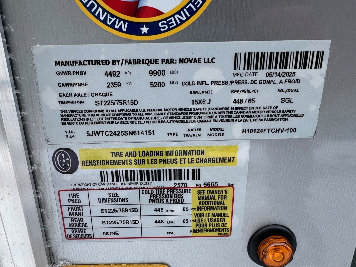 New 2025 H&H Trailers 24' Cargo H10124FTCHV-100 Cargo / Enclosed Trailer