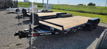 New 2026 Southland Trailers 18’ Tandem Axle Equipment Trailer Slide In Ramps LB18T-14 Utility Trailer