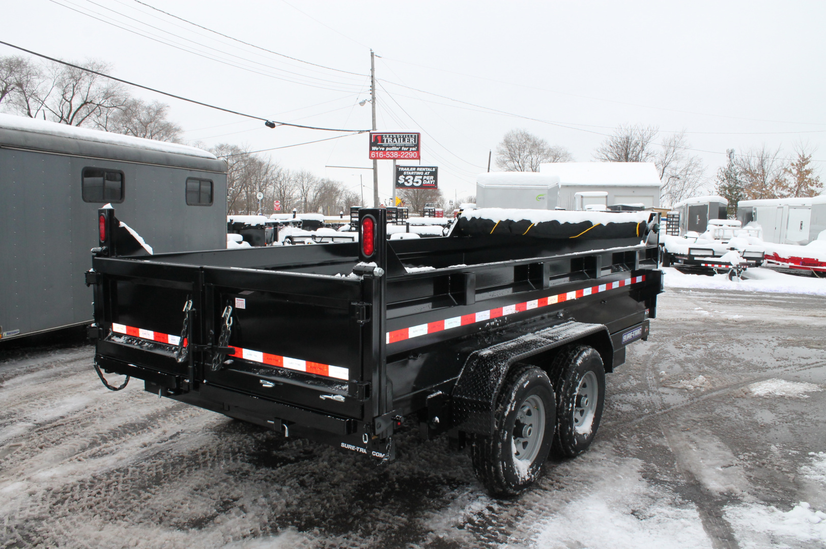 New 2025 Sure-Trac ST8214TLDD-B-140 Dump Trailer