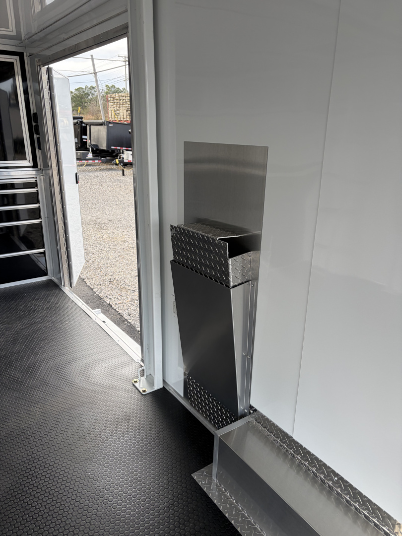 New 2026 Haulmark EDGE ALUMINUM 28 Stacker Race Trailer, Finished Race Interior, 21K GVWR, Awnings, Lift, Premium Escape Door