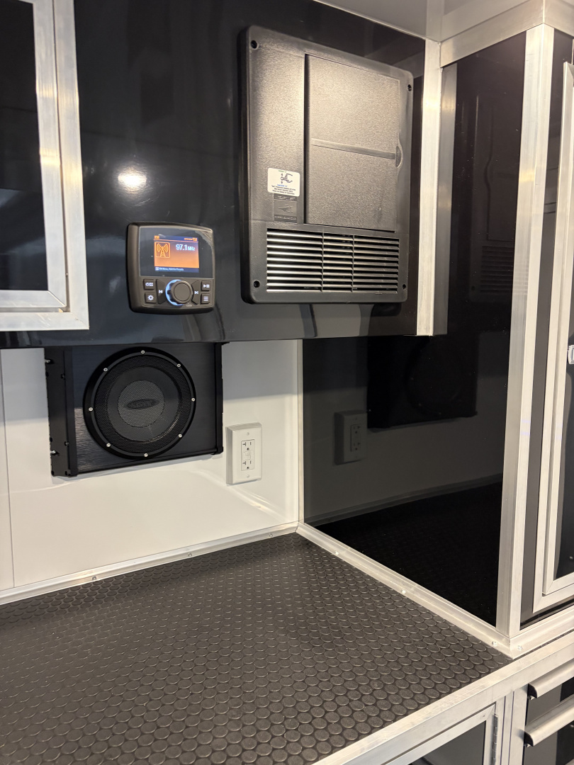 New 2026 Haulmark EDGE ALUMINUM 28 Stacker Race Trailer, Finished Race Interior, 21K GVWR, Awnings, Lift, Premium Escape Door