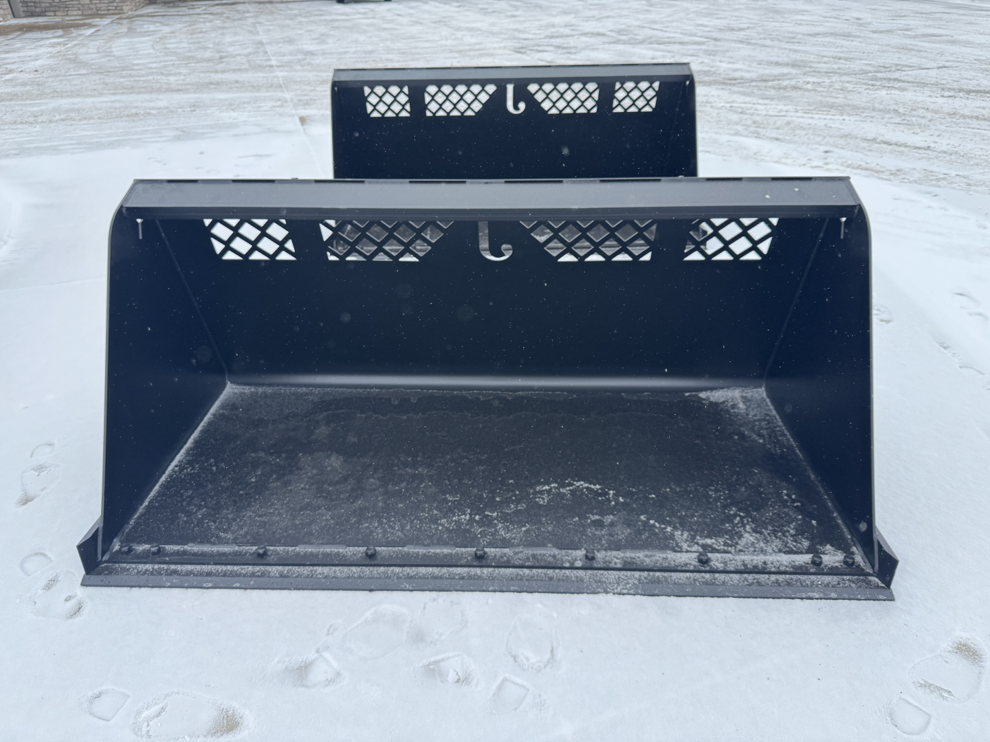 New 2026 Jenkins Iron and Steel 7' Skid Steer Snow Bucket Attachment