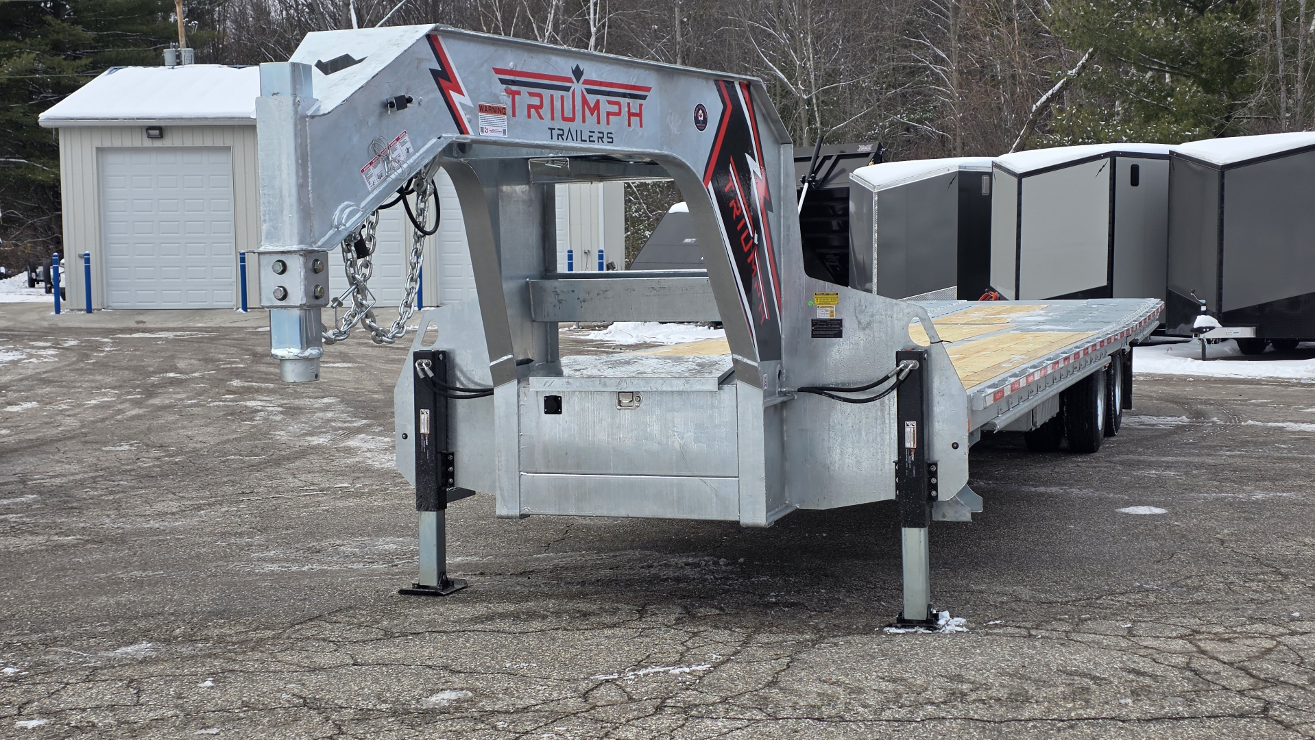 New 102X35 GALVANIZED 23' STATIONARY + 12' BEAVERTAIL GOOSENECK DECKOVER 16K AXLE POWER BEAVERTAIL 2026 TRIUMPH