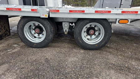 New 102X35 GALVANIZED 23' STATIONARY + 12' BEAVERTAIL GOOSENECK DECKOVER 16K AXLE POWER BEAVERTAIL 2026 TRIUMPH
