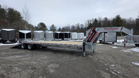 New 102X35 GALVANIZED 23' STATIONARY + 12' BEAVERTAIL GOOSENECK DECKOVER 16K AXLE POWER BEAVERTAIL 2026 TRIUMPH