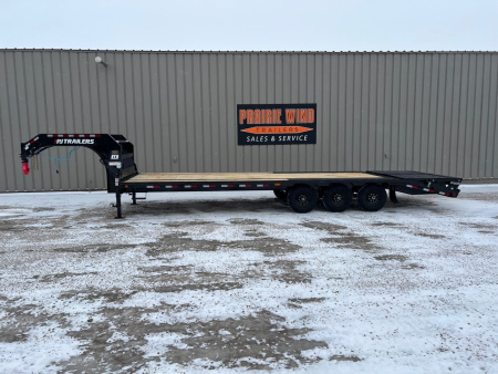 New 2026 PJ Trailers 28 LS Gooseneck Triple Axle Flatbed Trailer