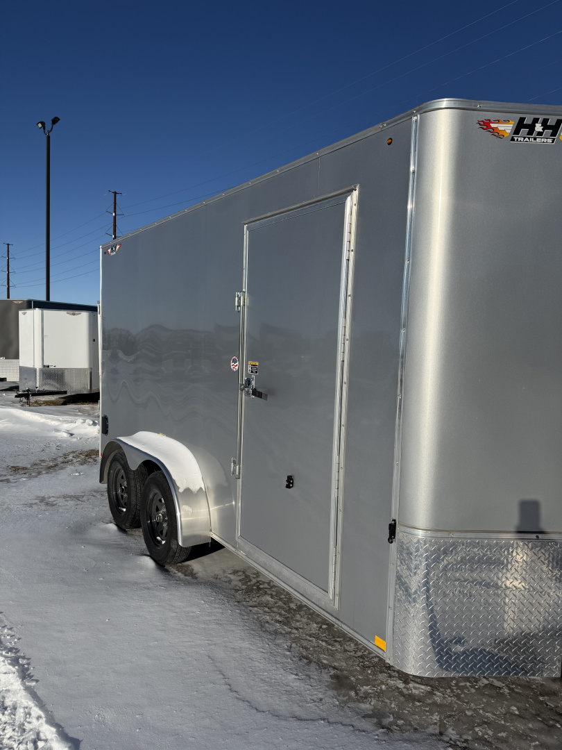 New 2025 H&H Trailers 7'X14' Cargo / Enclosed Trailer Silver