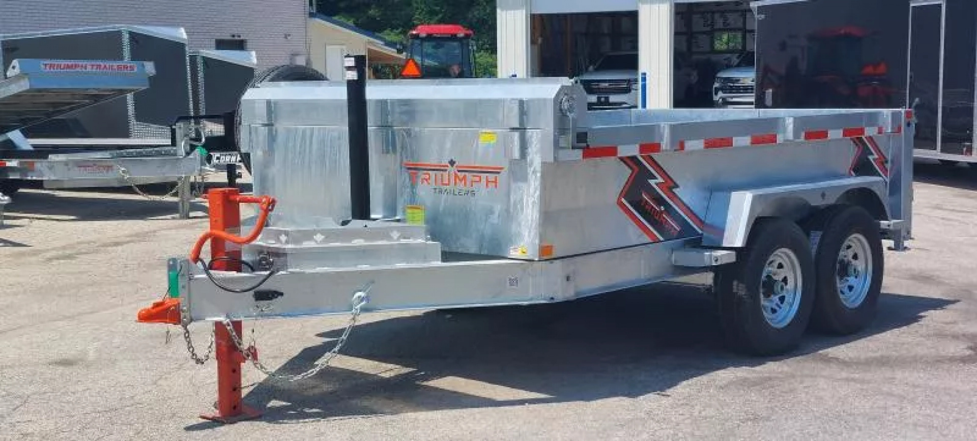 New 82" X 12 GALVANIZED DUMP 7 K AXLES 2025 TRIUMPH 5 YEAR WARRANTY