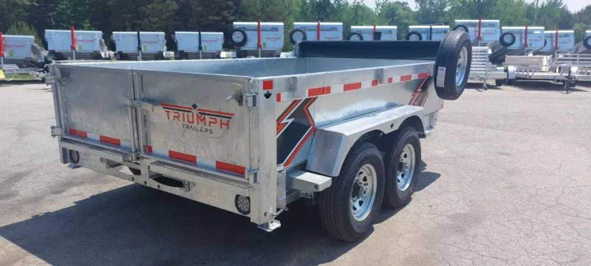 New 82" X 12 GALVANIZED DUMP 7 K AXLES 2025 TRIUMPH 5 YEAR WARRANTY