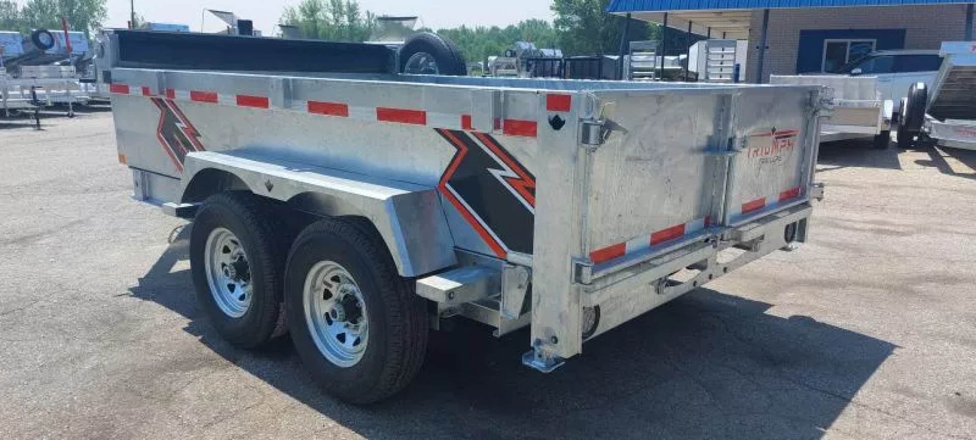 New 82" X 12 GALVANIZED DUMP 7 K AXLES 2025 TRIUMPH 5 YEAR WARRANTY