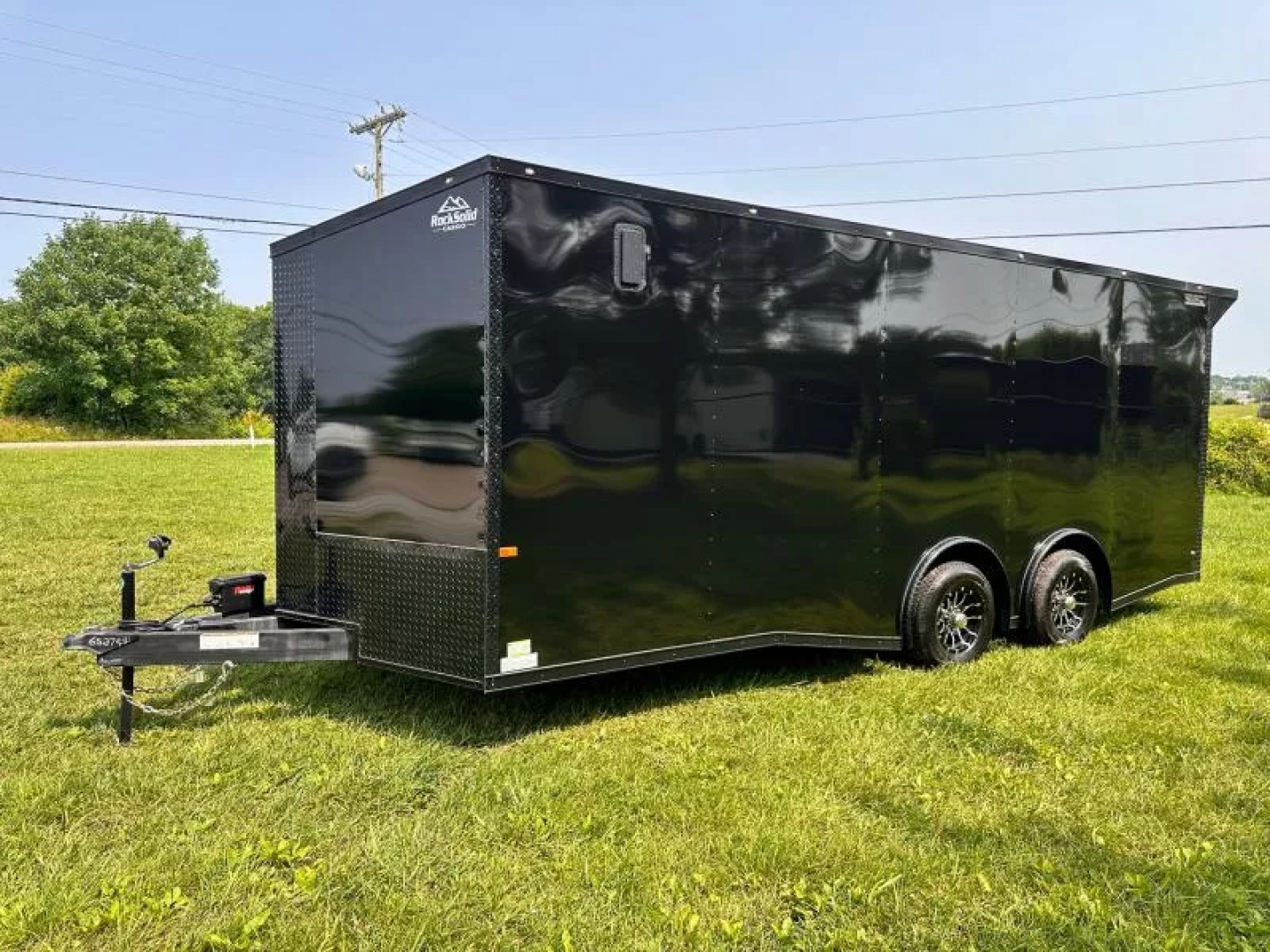 New 2025 Rock Solid 8.5x20 Car Hauler-5200LB Torsion Axles- Black Semi Screwless - Blackout