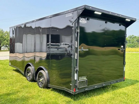 New 2025 Rock Solid 8.5x20 Car Hauler-5200LB Torsion Axles- Black Semi Screwless - Blackout