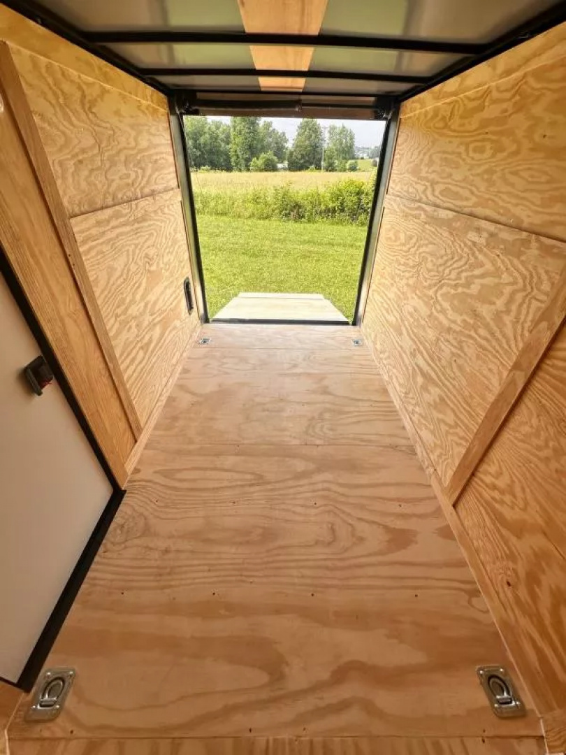 New 2025 Rock Solid Cargo 6X10 -Enclosed Trailer-3500LB Tandem Axle-White Poly-Blackout