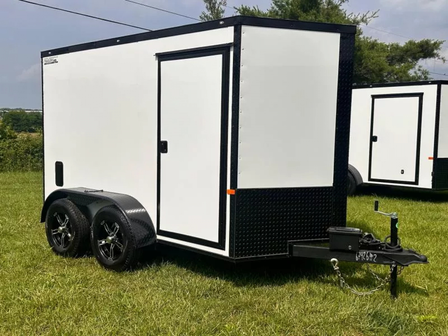 New 2025 Rock Solid Cargo 6X10 -Enclosed Trailer-3500LB Tandem Axle-White Poly-Blackout