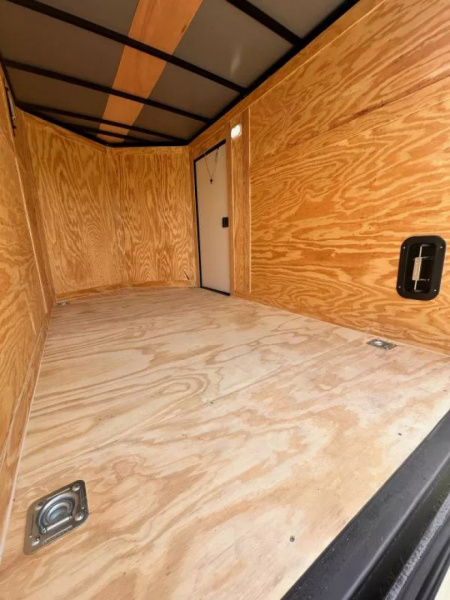 New 2025 Rock Solid Cargo 6X10 -Enclosed Trailer-3500LB Tandem Axle-White Poly-Blackout