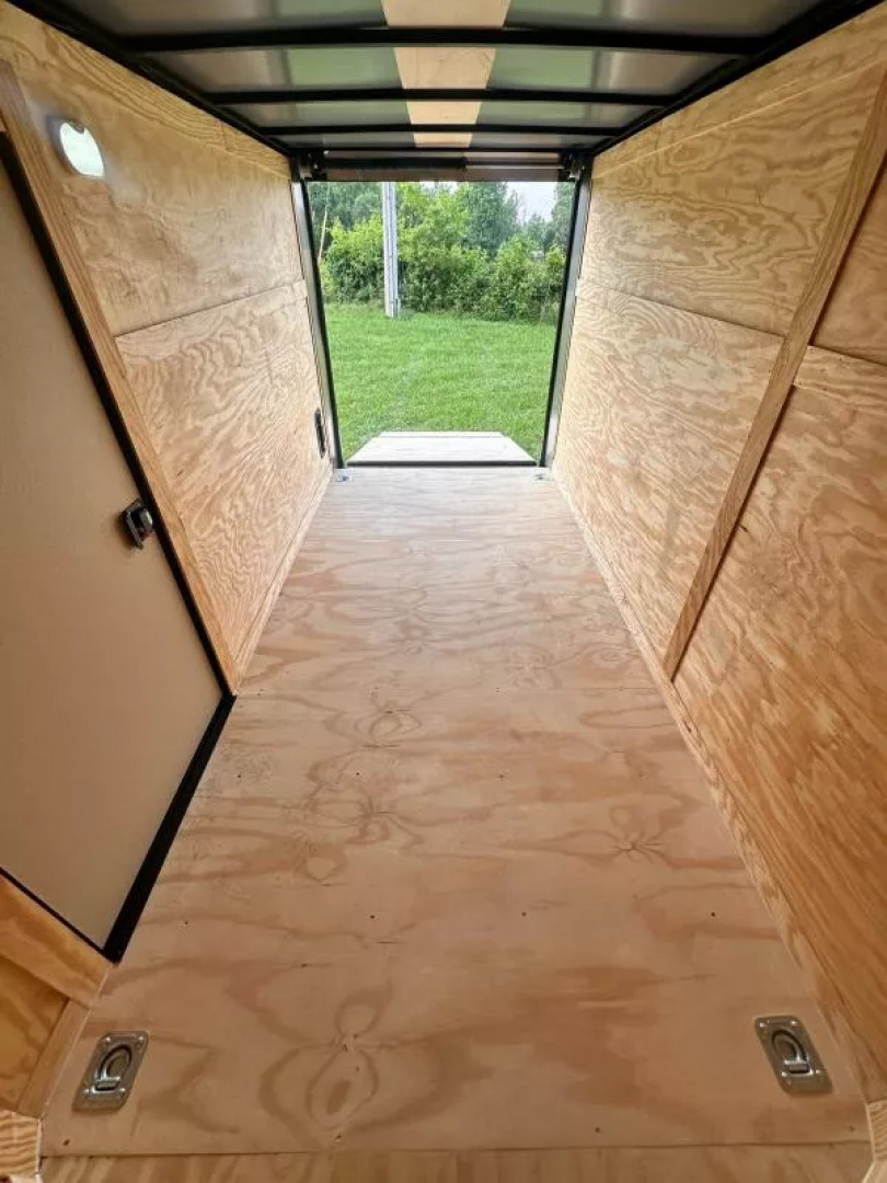 New 2025 Rock Solid Cargo 6X12 Enclosed Trailer-3500LB Tandem Axle-Charcoal Poly-Blackout