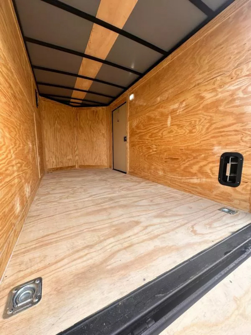 New 2025 Rock Solid Cargo 6X12 Enclosed Trailer-3500LB Tandem Axle-Charcoal Poly-Blackout