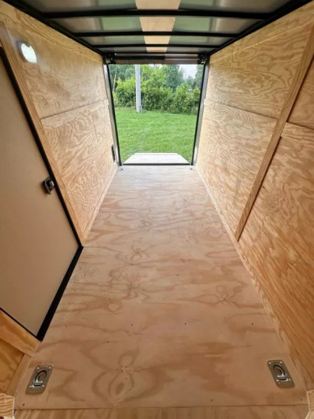 New 2025 Rock Solid Cargo 6X12 Enclosed Trailer-3500LB Tandem Axle-Charcoal Poly-Blackout