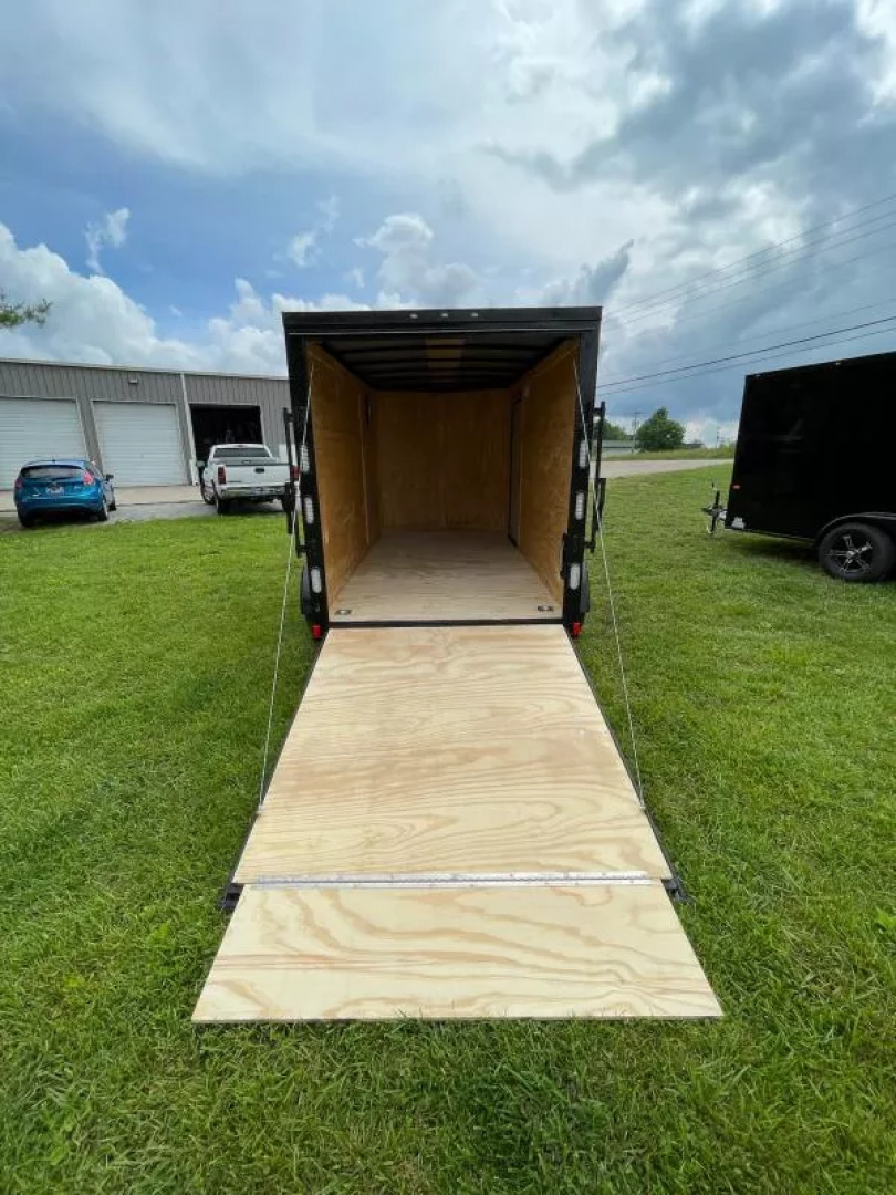 New 2025 Rock Solid Cargo 6X12- Enclosed Trailer-3500LB Tandem Axle-Charcoal Poly-Blackout
