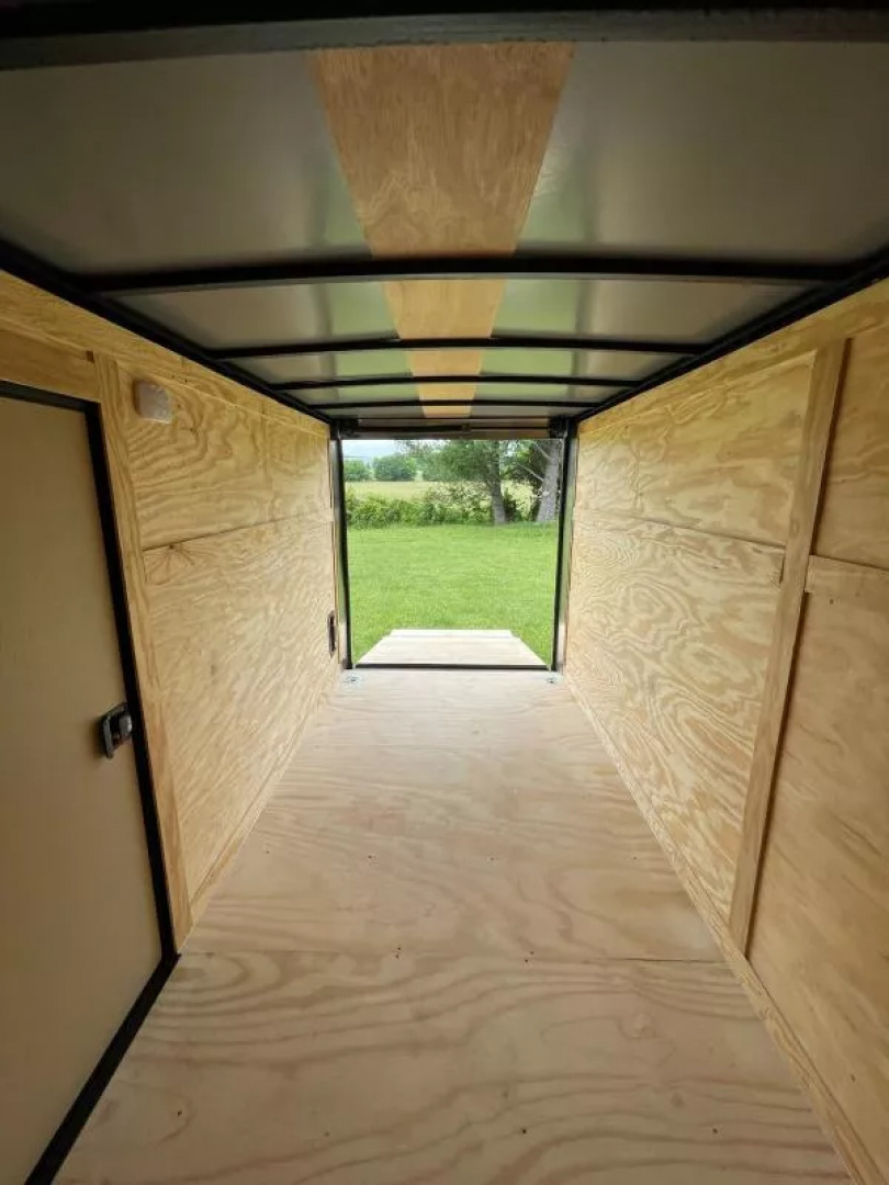 New 2025 Rock Solid Cargo 6X12- Enclosed Trailer-3500LB Tandem Axle-Charcoal Poly-Blackout