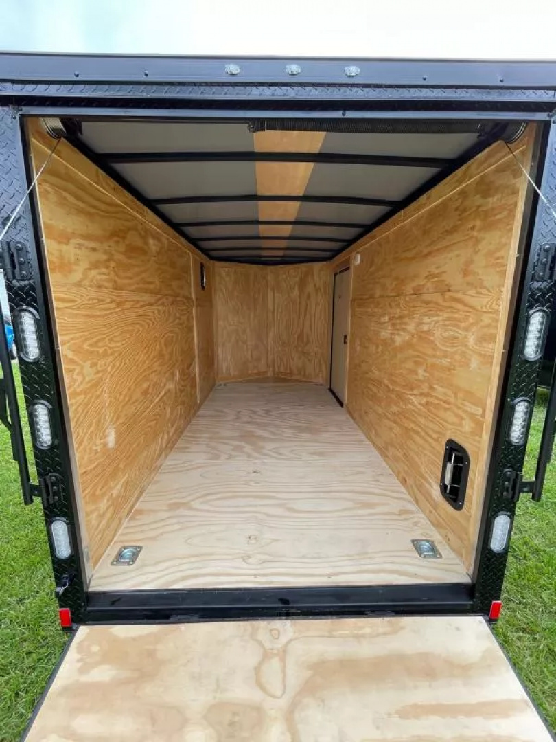 New 2025 Rock Solid Cargo 6X12- Enclosed Trailer-3500LB Tandem Axle-Charcoal Poly-Blackout