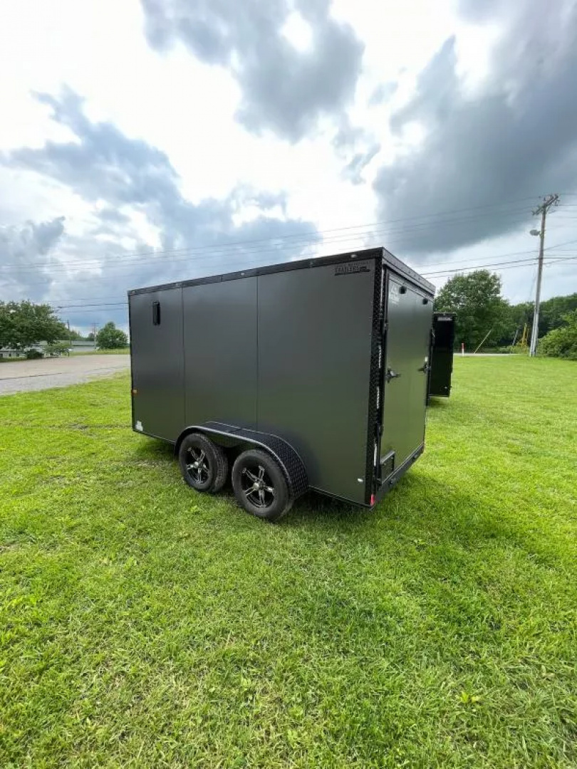 New 2025 Rock Solid Cargo 6X12- Enclosed Trailer-3500LB Tandem Axle-Charcoal Poly-Blackout