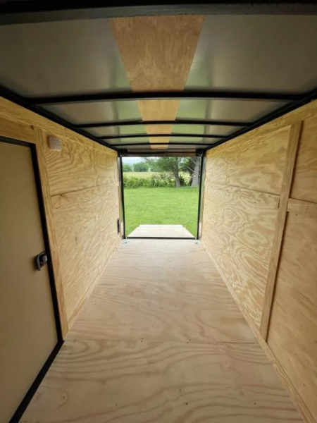 New 2025 Rock Solid Cargo 6X12- Enclosed Trailer-3500LB Tandem Axle-Charcoal Poly-Blackout