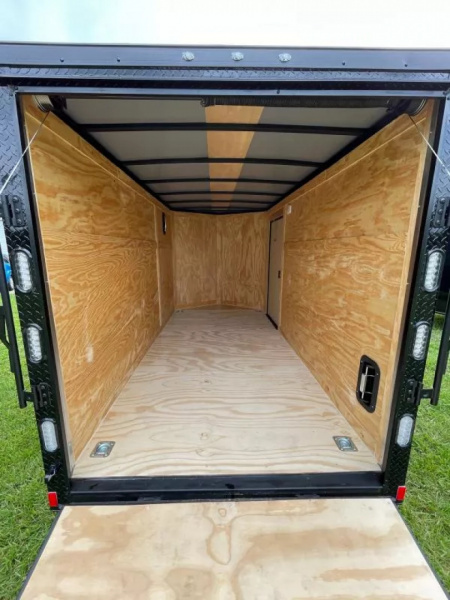 New 2025 Rock Solid Cargo 6X12- Enclosed Trailer-3500LB Tandem Axle-Charcoal Poly-Blackout