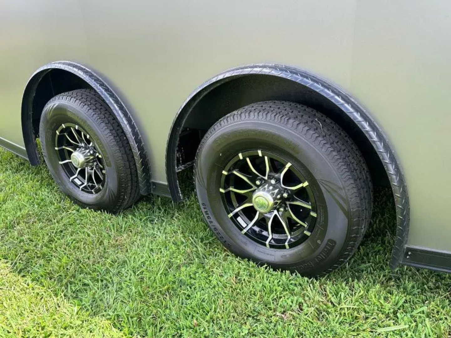 New 2026 Rock Solid 8.5x18 -Car Hauler-5200LB Torsion Axle-Charcoal Poly- Blackout-Enclosed Car Hauler