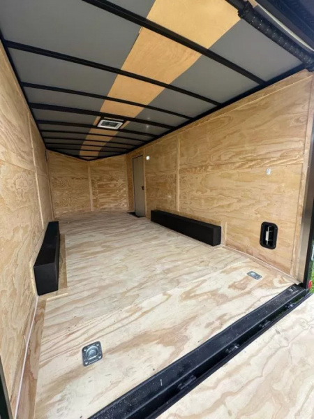 New 2026 Rock Solid 8.5x18 -Car Hauler-5200LB Torsion Axle-Charcoal Poly- Blackout-Enclosed Car Hauler