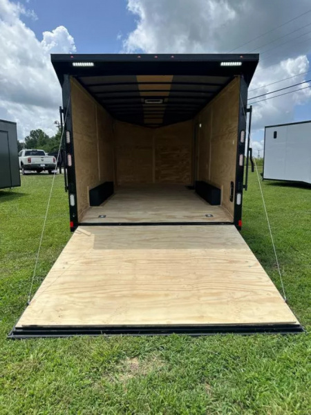 New 2026 Rock Solid 8.5x18 -Car Hauler-5200LB Torsion Axle-Charcoal Poly- Blackout-Enclosed Car Hauler