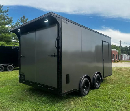 New 2026 Luxe 8.5x16 Race Trailer-Finished Interior-5200LB Torsion Axle-Blackout