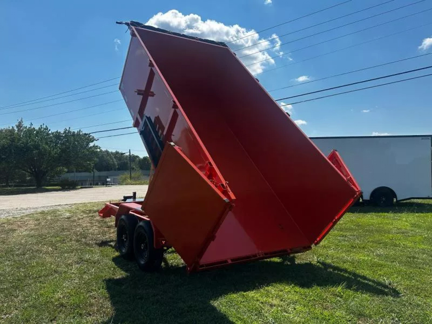 New 2026 Steel Pines Cargo 7X14 Dump Trailer -7000LB Axles