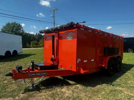 New 2026 Steel Pines Cargo 7X14 Dump Trailer -7000LB Axles