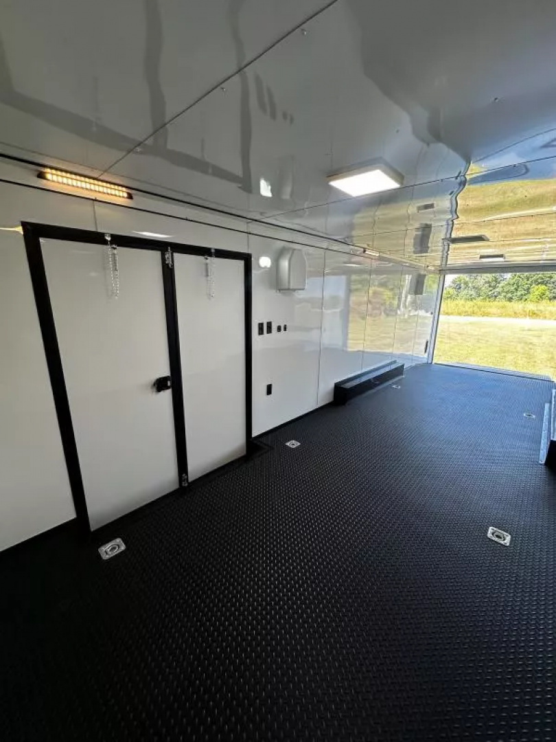 New 2026 Rock Solid 8.5x28-Finished Interior-7000LB Split Torsion Axles-Black Poly-Blackout- Car / Racing Trailer