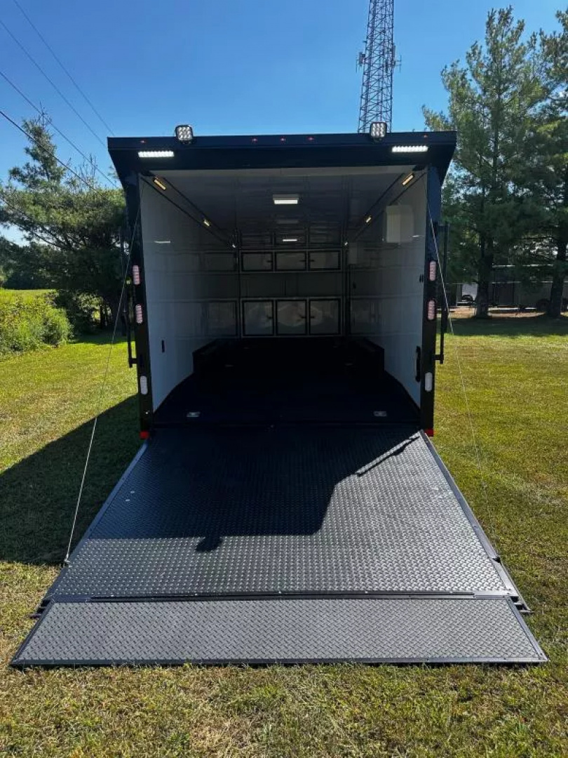 New 2026 Rock Solid 8.5x28-Finished Interior-7000LB Split Torsion Axles-Black Poly-Blackout- Car / Racing Trailer