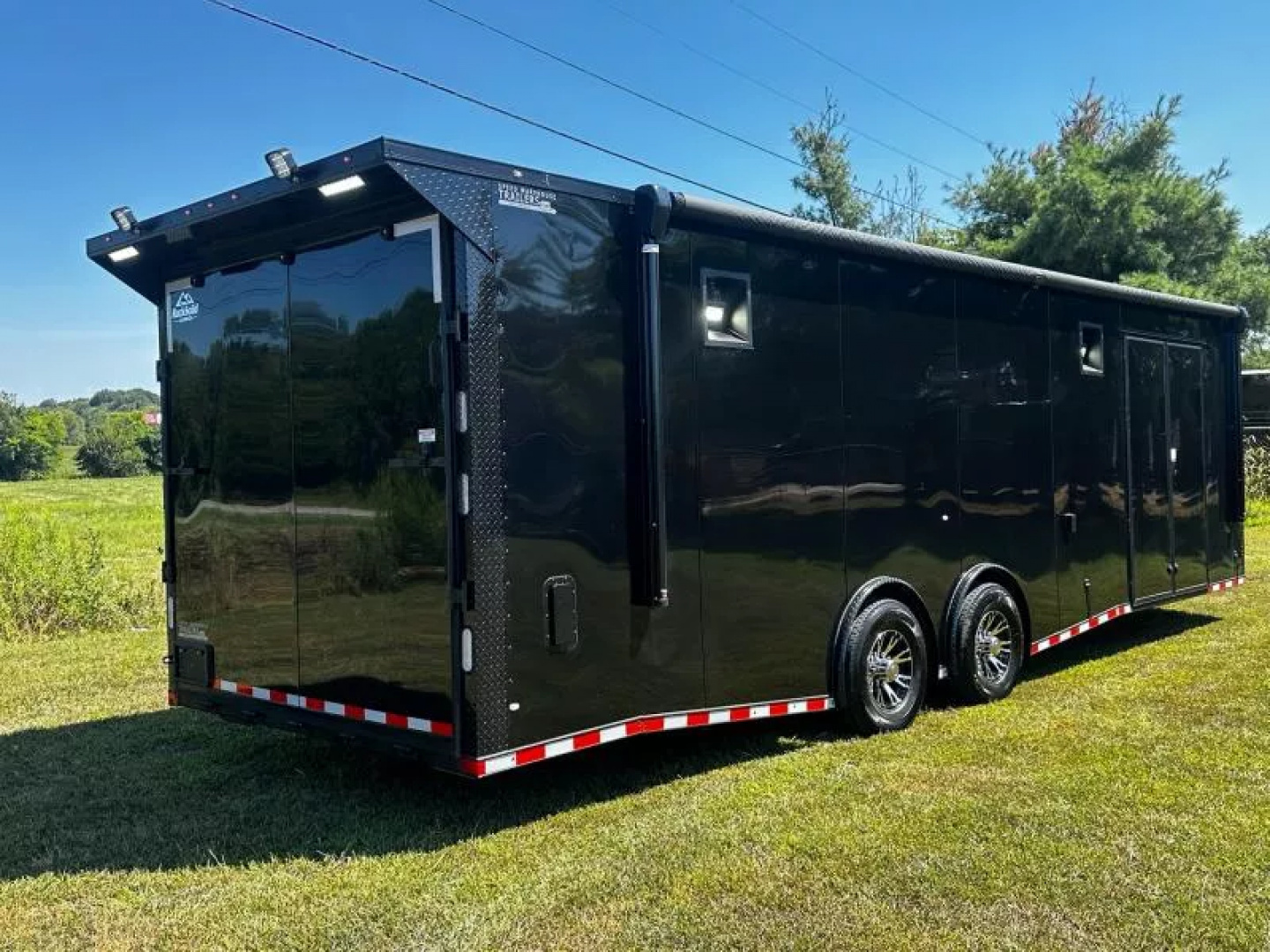 New 2026 Rock Solid 8.5x28-Finished Interior-7000LB Split Torsion Axles-Black Poly-Blackout- Car / Racing Trailer