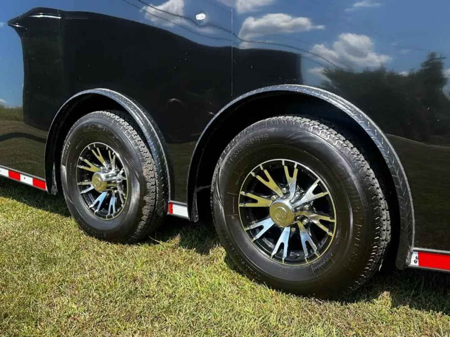 New 2026 Rock Solid 8.5x28-Finished Interior-7000LB Split Torsion Axles-Black Poly-Blackout- Car / Racing Trailer