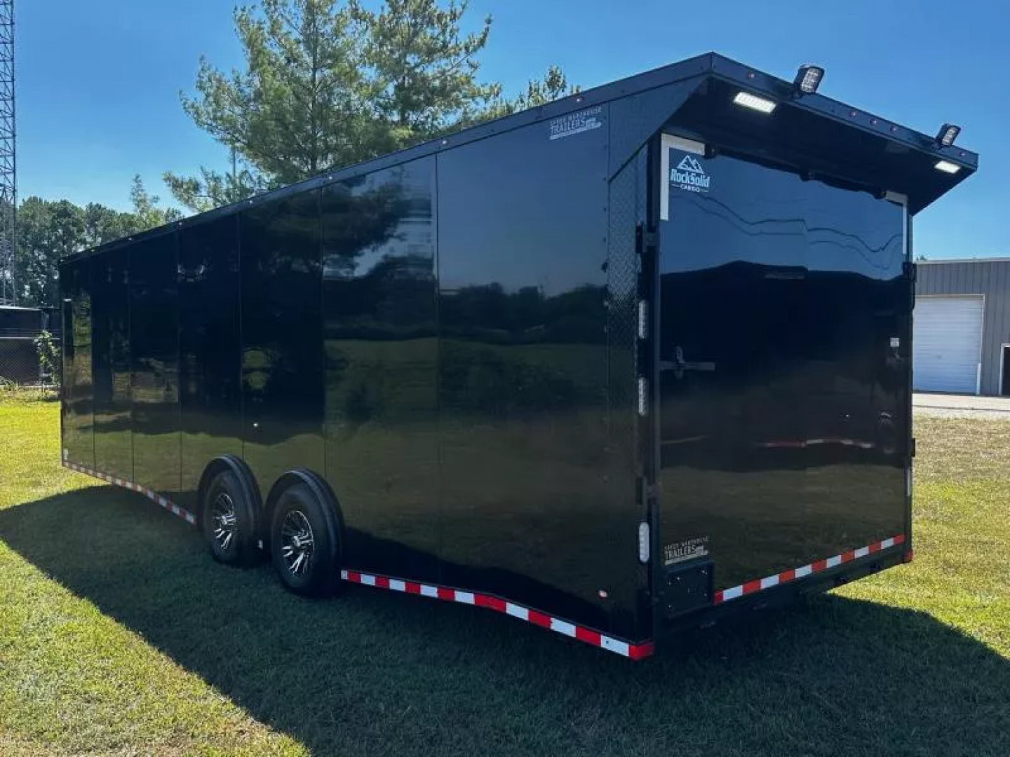 New 2026 Rock Solid 8.5x28-Finished Interior-7000LB Split Torsion Axles-Black Poly-Blackout- Car / Racing Trailer