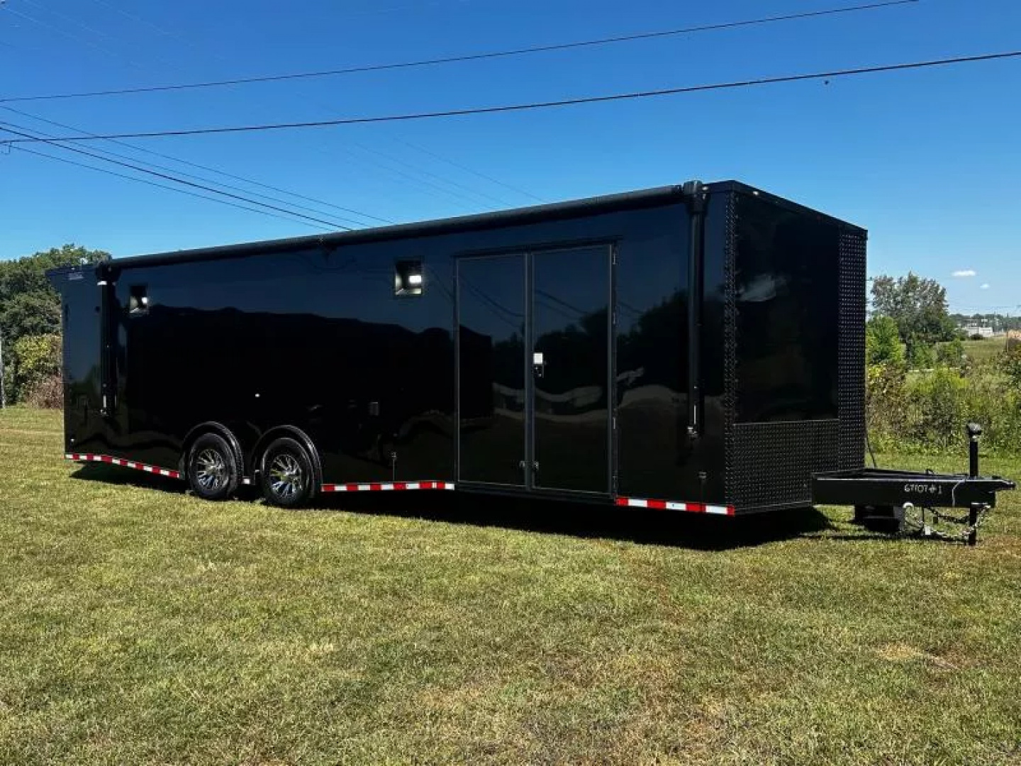 New 2026 Rock Solid 8.5x28-Finished Interior-7000LB Split Torsion Axles-Black Poly-Blackout- Car / Racing Trailer
