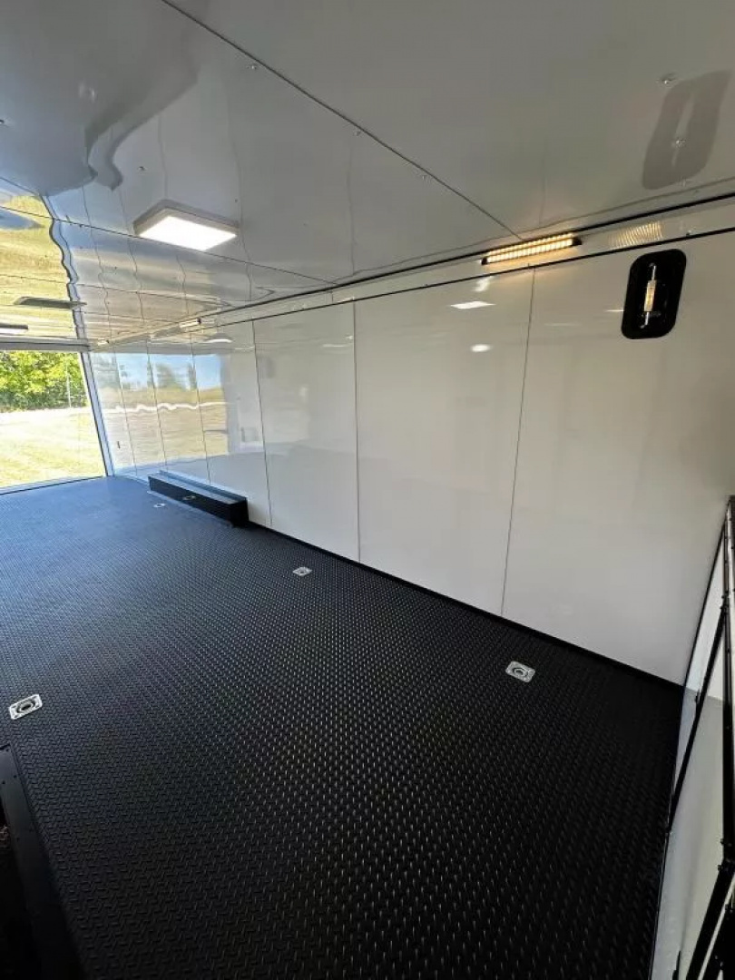 New 2026 Rock Solid 8.5x28-Finished Interior-7000LB Split Torsion Axles-Black Poly-Blackout- Car / Racing Trailer