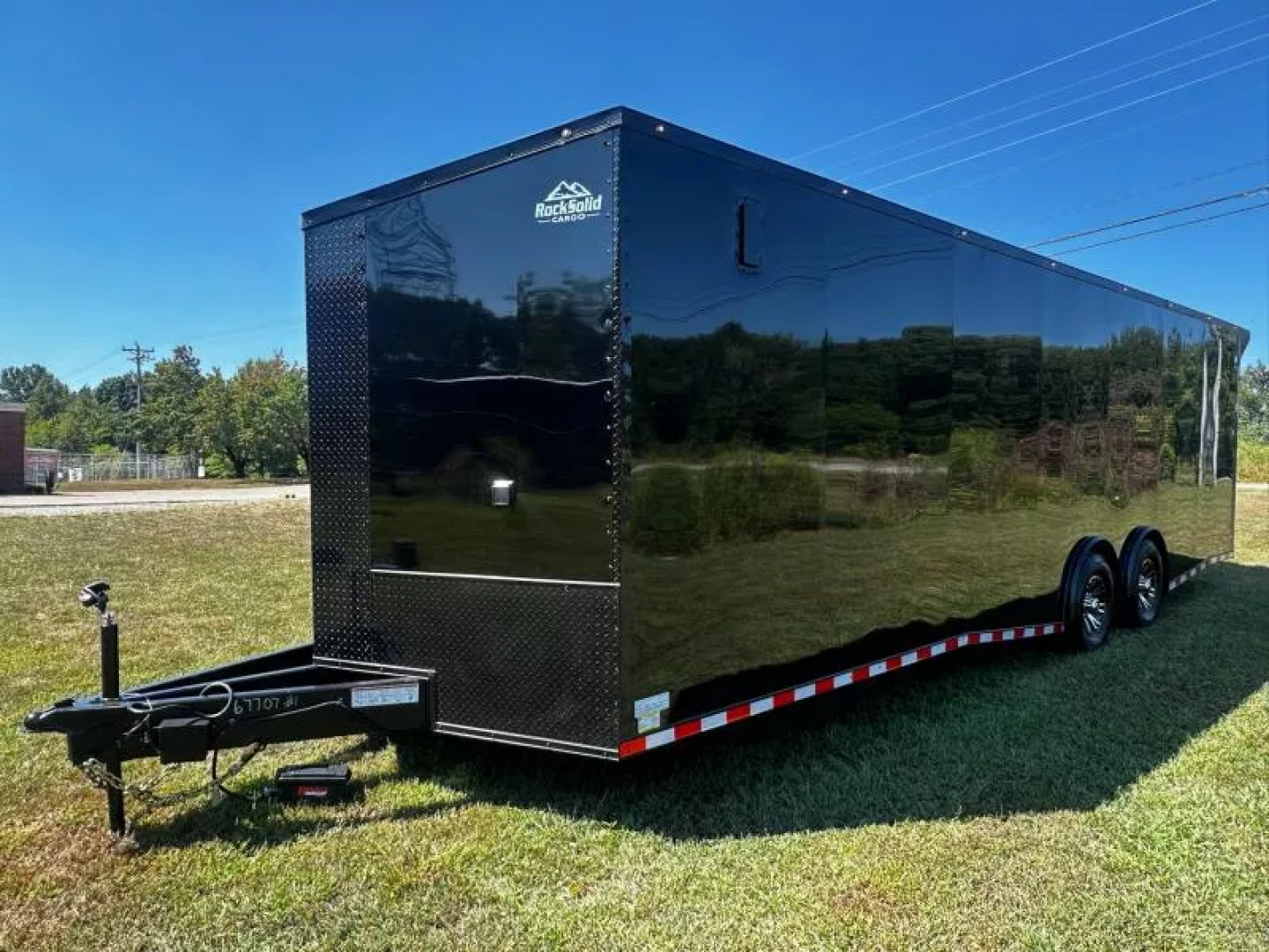 New 2026 Rock Solid 8.5x28-Finished Interior-7000LB Split Torsion Axles-Black Poly-Blackout- Car / Racing Trailer
