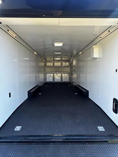 New 2026 Rock Solid 8.5x28-Finished Interior-7000LB Split Torsion Axles-Black Poly-Blackout- Car / Racing Trailer