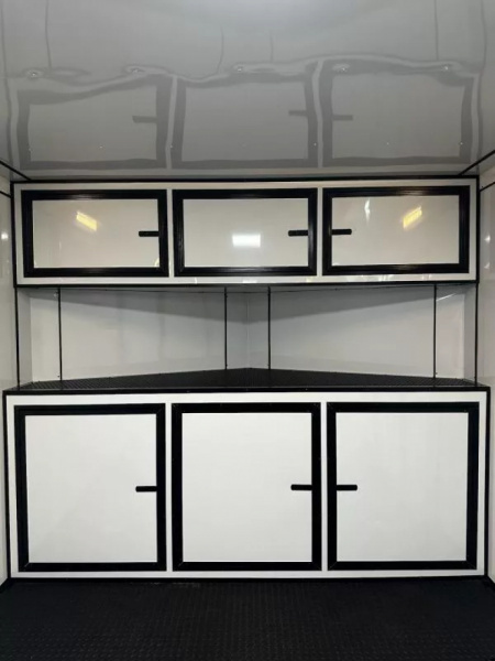 New 2026 Rock Solid 8.5x28-Finished Interior-7000LB Split Torsion Axles-Black Poly-Blackout- Car / Racing Trailer