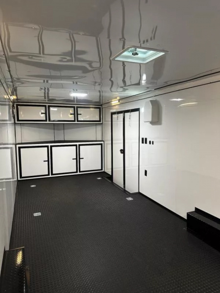 New 2026 Rock Solid 8.5x28-Finished Interior-7000LB Split Torsion Axles-Black Poly-Blackout- Car / Racing Trailer